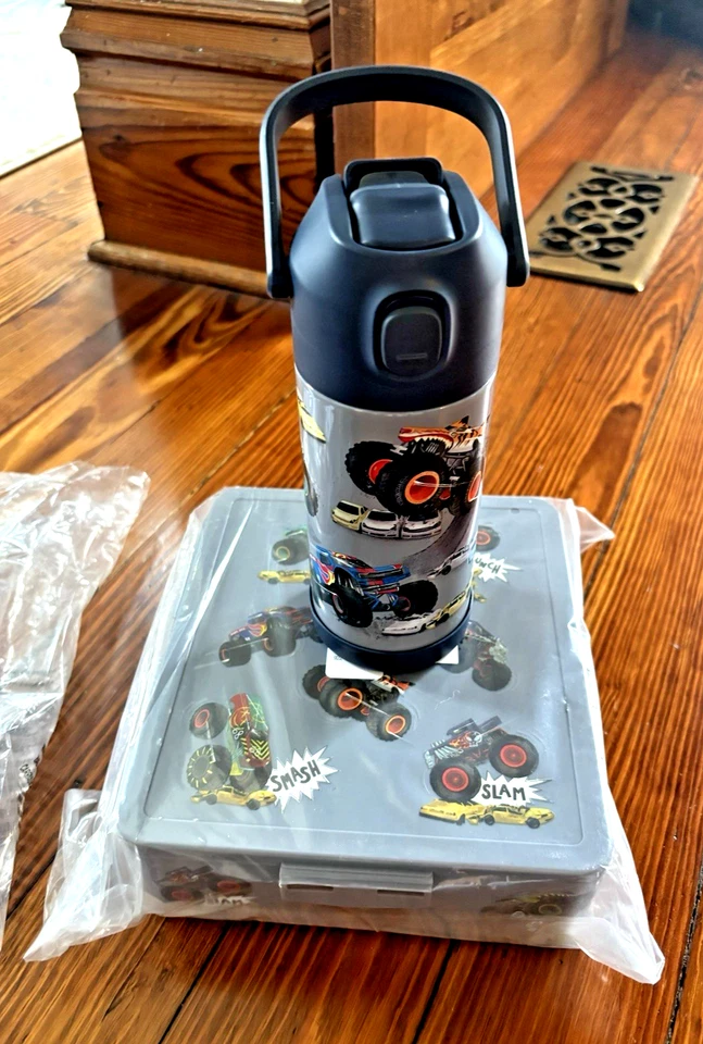 Cerámica Granero Escuela Monster Ruedas Coche ALMUERZO Bento Caja AGUA Disney Fiesta Regalo Foto 4 de 4