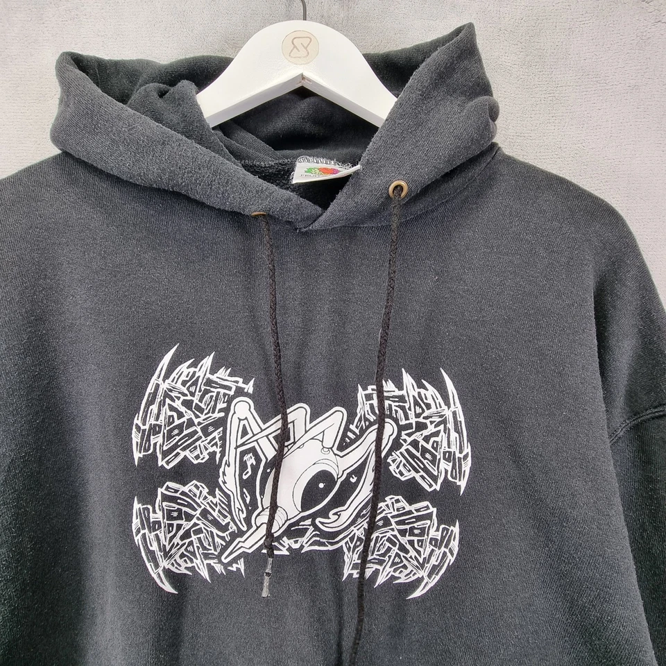 Epileptik Tour 2004 Hoodie Sweatshirt Mens XL Black Centre Print Y2 Vintage - Image 3 of 4