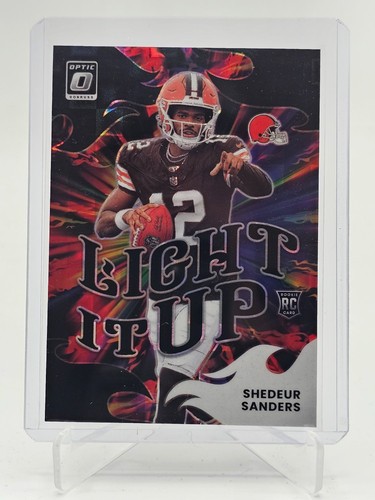 SHEDEUR SANDERS 2025 DONRUSS OPTIC LIGHT IT UP BLACK PANDORA ROOKIE /149 Q4920