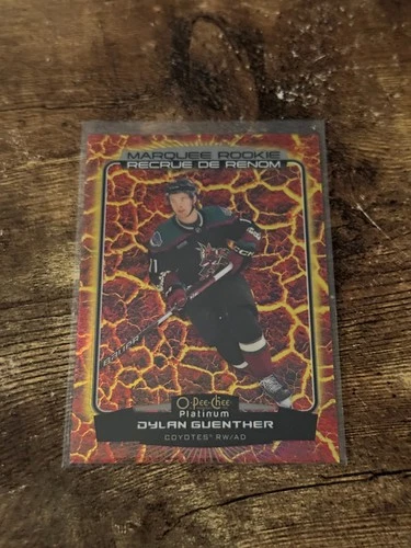 2022 O-Pee-Chee Platinum Marquee Rookies Hot Magma /499 Dylan Guenther Rookie RC