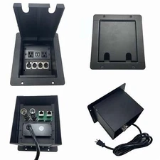 PROCRAFT MINI 2 HOLE LID FEED-THRU RECESSED Stage Pocket/Floor Box w/ 1) WIRED A