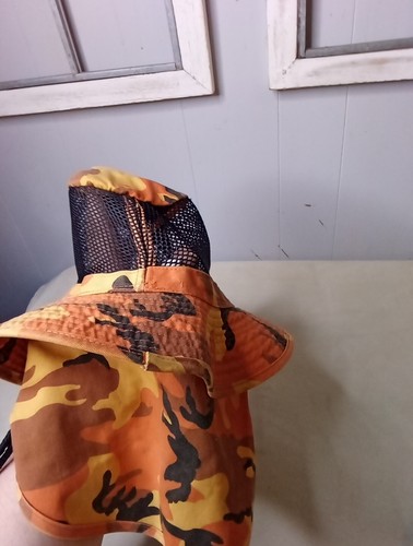 JFH Group Naranja Camuflaje Cubo Sombrero Malla con Cuello Solapa Para Hombre Talla L - Imagen 3 de 6