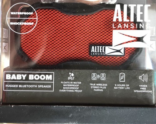 Altec Lansing IMW269-GG Baby Boom Bluetooth Speaker/Carbineer Clip/Rugged Design - Picture 2 of 2