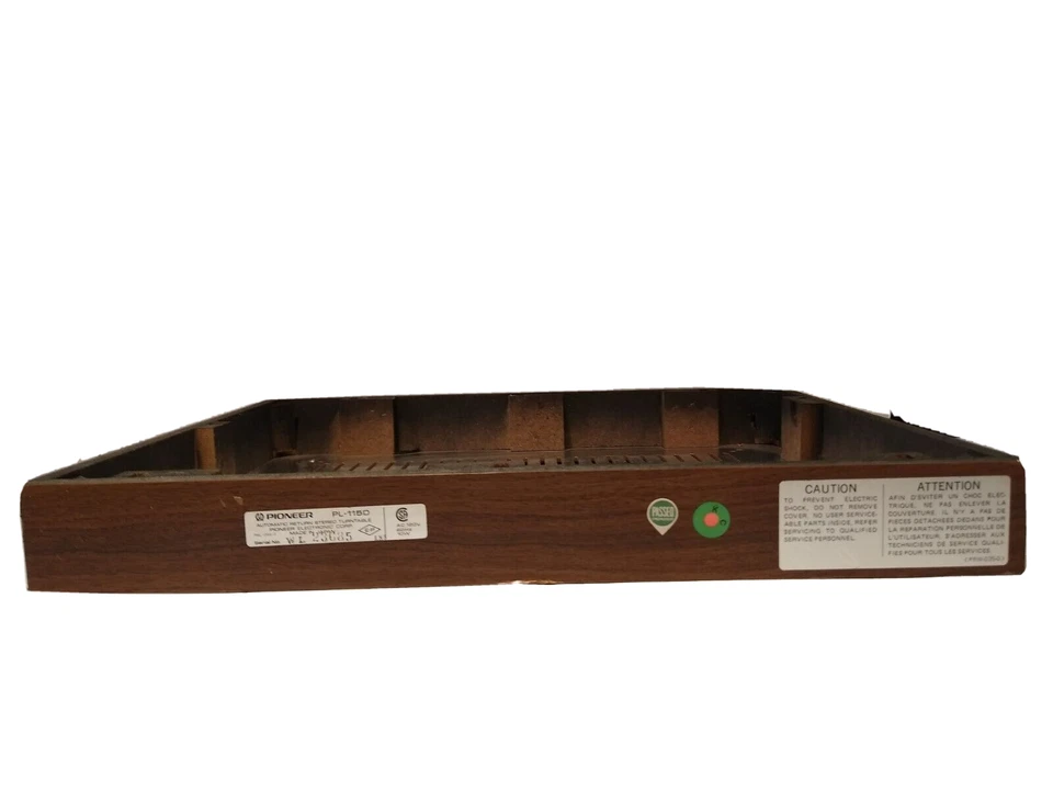 Original Vintage Pioneer PL-115D Turntable Record Player Base Plinth Japan - Изображение 3 из 4