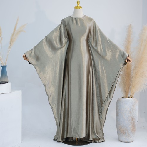 Batwing Sleeve Kaftan Women Muslim Long Dress Hijab Abaya Dubai Robe Party Gown - Picture 28 of 68