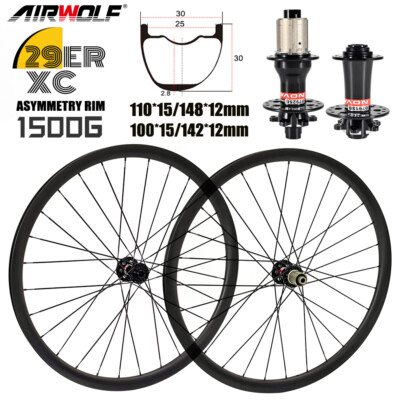 AIRWOLF MTB Carbon Laufradsatz 29er Boost 30mm Tubuless Novatec 791/792 1500g