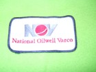 LOGO  ~  NOV Patch  ~ White ~ 4.5 in long  x  2.5 in wide — photo 1