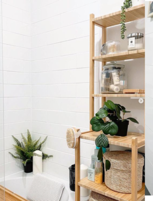 Ikea RÅGRUND Shelf unit, bamboo, 64 1/8 x13 