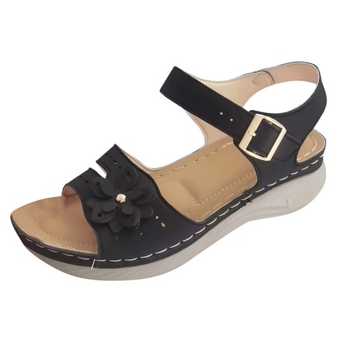 Womens Orthopedic Casual Sandals Ladies Open Toe Low Flat Wedge Shoes Size - Picture 16 of 24