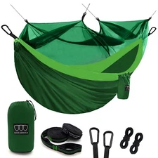 Double Person Camping Hammock with Mosquito Net Hanging Hammock