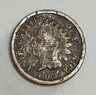 1863 Indian Cent Copper Nickel Good Details Corroded Better Date