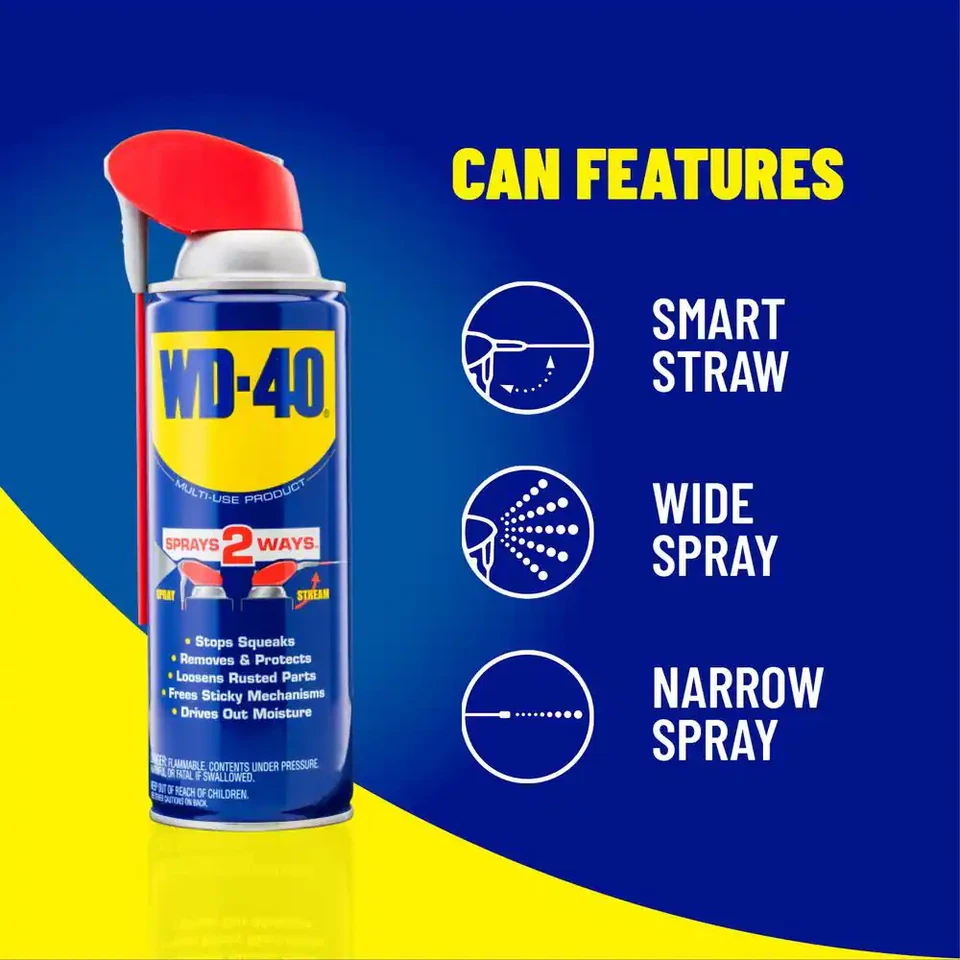 多用途原装 WD-40 Formula 12 盎司润滑喷雾 1 件装带 智能吸管 — 第 4/4 张图片
