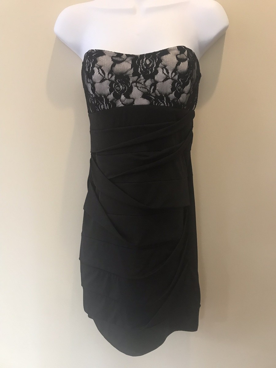 Ruby Rox Woman's Strapless Fitted Mini Dress size 3 Junior Black/Lace | eBay Ruby Rox Woman's Strapless Fitted Mini Dress size 3 Junior Black/Lace | eBay