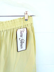 VTG Diane Gilman 100% Silk Olive Green Pull On Yoga Pants Wide Leg Sz PL — photo 3