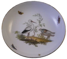 Antique 18thC KPM Berlin Porcelain Bird Scene Saucer Porzellan Untertasse Scenic