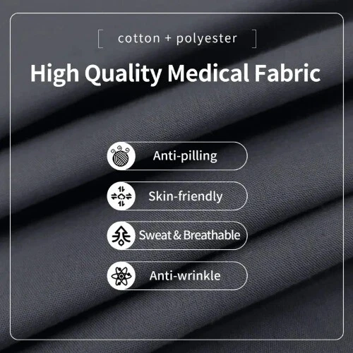 Клиническая рабочая одежда медицинская униформа медсестры скрабы топ короткий рукав vneck рабочая одежда - Изображение 4 из 4