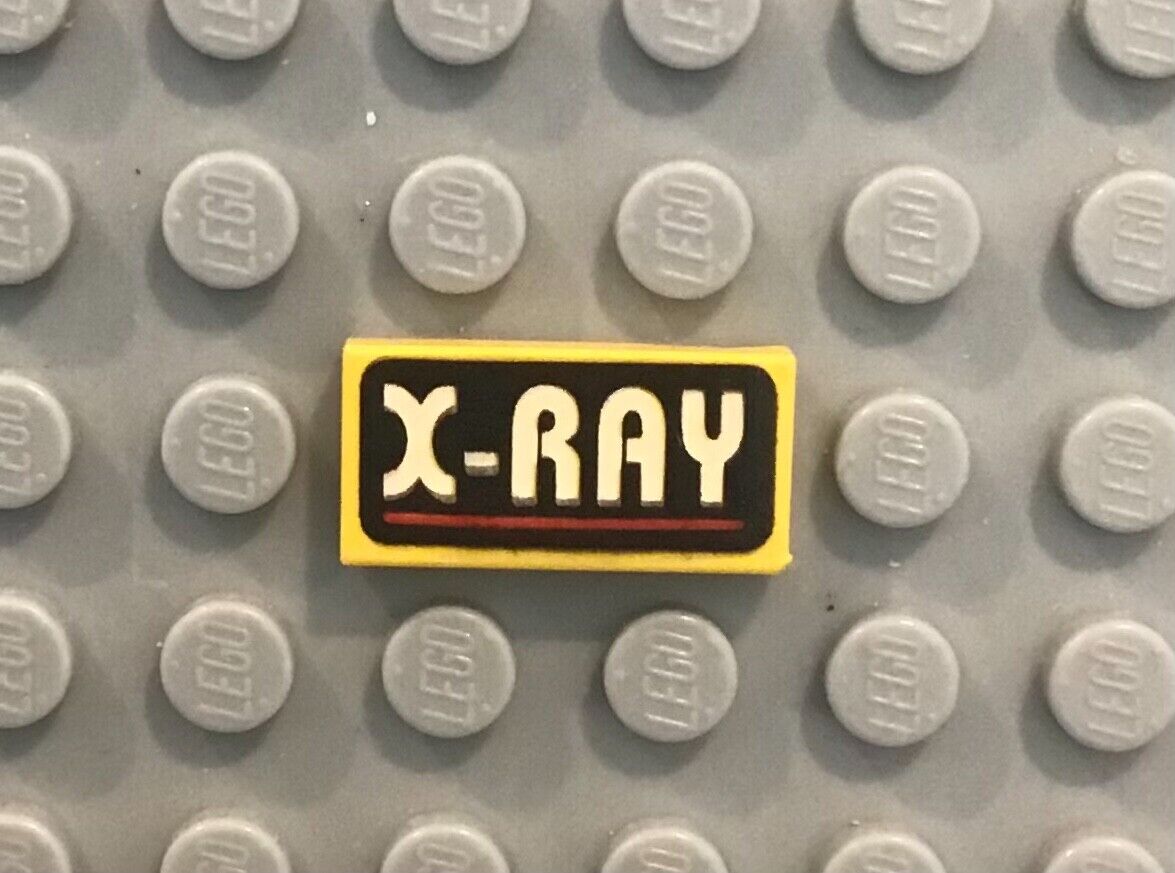 LEGO Tile 1 x 2 with X Ray Sign Pattern Doctor Hospital