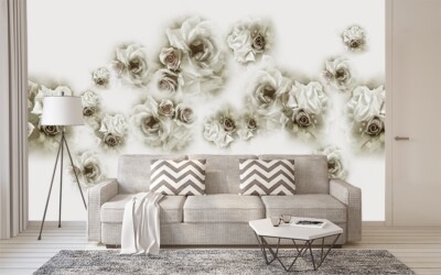 3D Retro Rose ZHUA44832 Wallpaper Wall Murals Removable Self-adhesive Ann