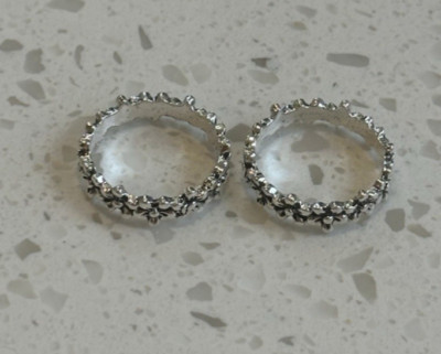 Silver Plated Fashion Rings with Flowers (2)