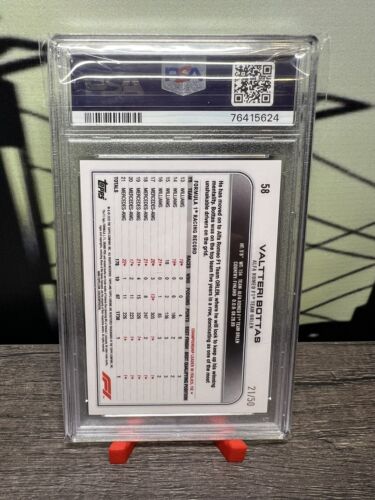 2022 Topps cromo F1 refractor onda dorada Valtteri Bottas #58/50 PSA 10 POP 2 - Imagen 2 de 2