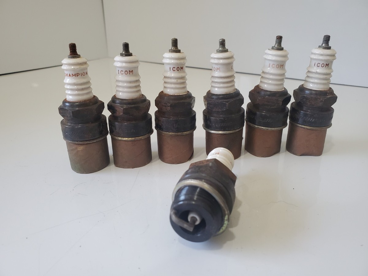 ハラペコあおむしchampion spark plugs vintage Vintage 1920's 1930's Champion 9 Brass Top Spark Plugs - Set