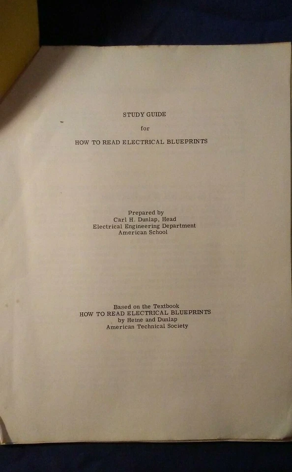 1949 AMERICAN TECHNOLOGY SOCIETY Study Guide How to Read Electrical Blueprints - Image 3 of 4
