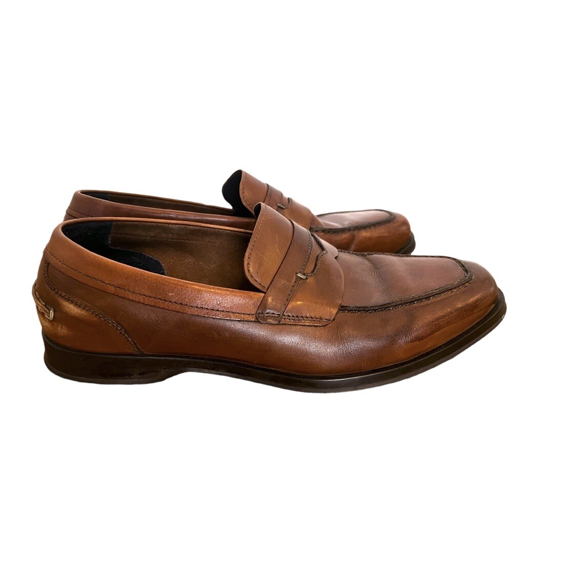 COLE HAAN Fleming Grand Brown Leather Penny Loafer Shoes Mens US 9M C27582  | eBay UK