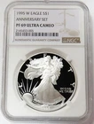 1995 W PROOF AMERICAN SILVER EAGLE $1 ANNIVERSARY COIN NGC PF 69 UC