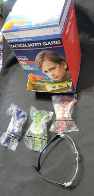 BISON LIFE SAFE HANDLER Protective Safety Glasses 36pcs 12 Blue/12 Red/ 12 Green