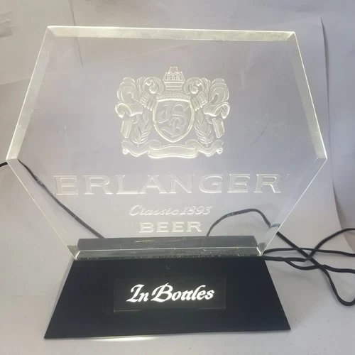 VINTAGE ERLANGER BEER CASH REGISTER TOPPER LIGHTED SIGN