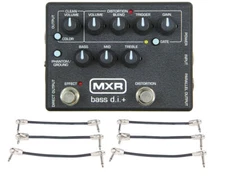 MXR M80 Bass Direct Box with Distortion + 2x Gator Patch Cable 3 Pack