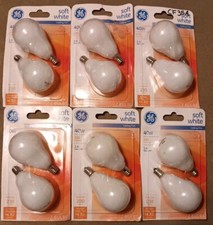 12 GE 40W Candelabra Base Ceiling Fan Bulbs
