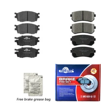 Front and Rear Ceramic Disc Brake Pads For 2006-2010 Hyundai Accent Kia Rio Rio5