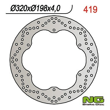 Plaque de frein avant NG 320x198x4 pour moto Yamaha XJ900 Diversion