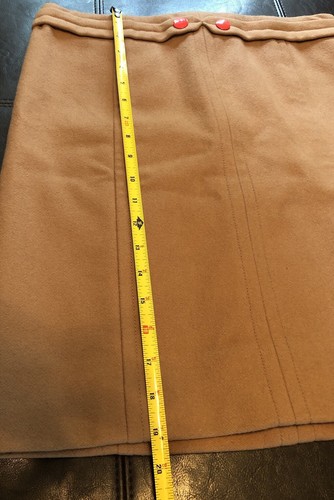 Marc Jacobs 100% Wool Skirt Camel Colored With Orange Button Detail Sz 6 EUC! - Picture 12 of 12