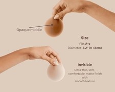 Nipple Covers for Women - Reusable, Sticky Adhesive, washable,Seamless, No Show,