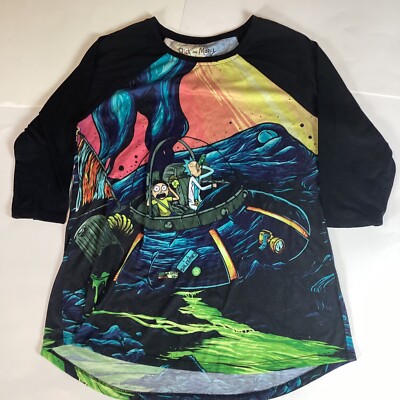 RICK AND MORTY Mens Shirt Men's Medium Official Licensed Merch Top Rick Sanchez