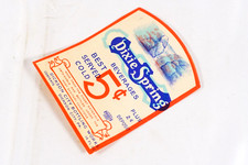 Dixie Spring Beverages Dickson City PA Vintage Bottle Label