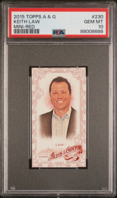 KEITH LAW 2015 TOPPS ALLEN GINTER RED BORDER MINI /40 PSA 10 GEM 