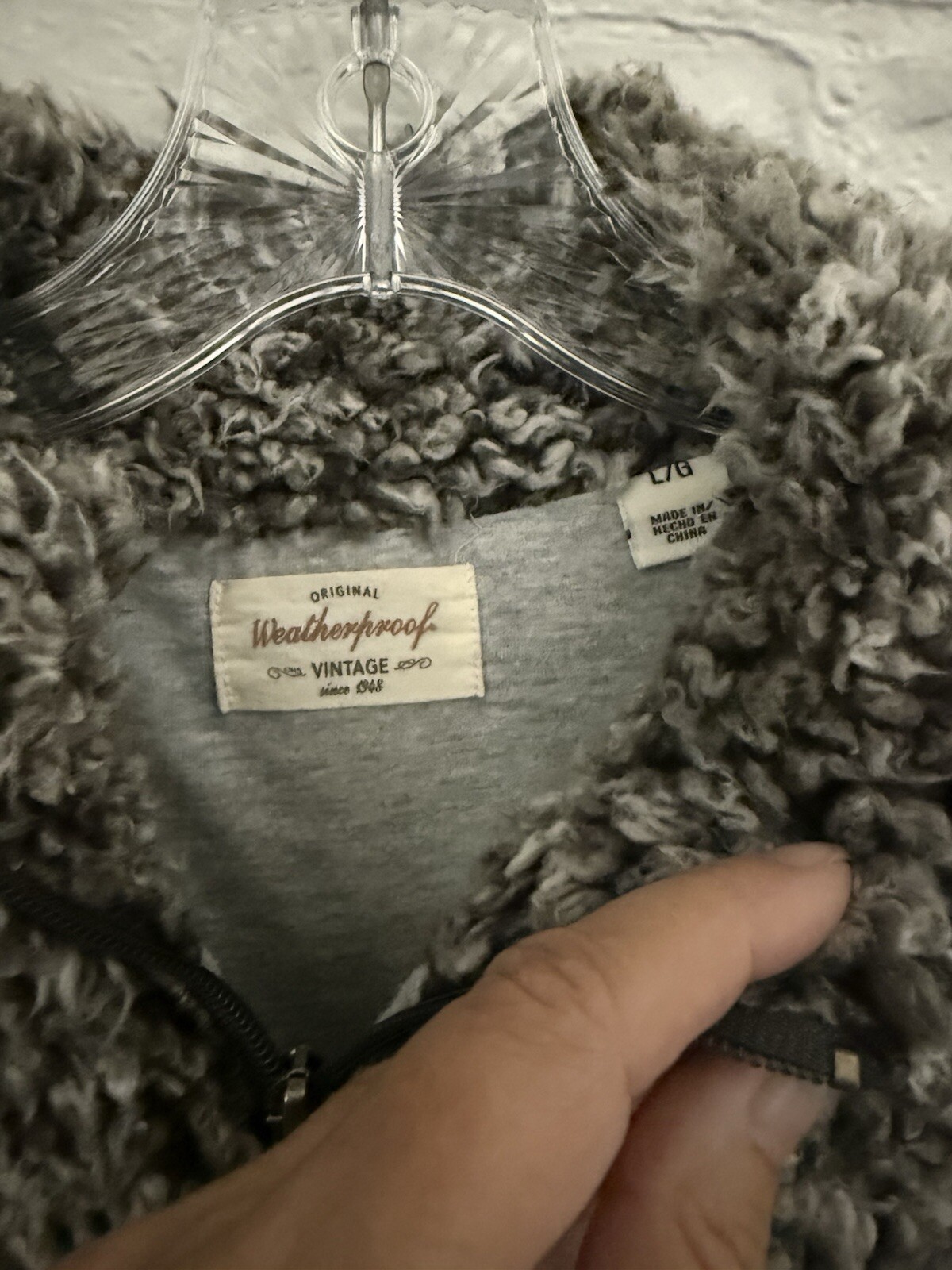 Weatherproof Variegated Gray Pullover Lined Sweat… - image 3