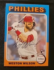 2024 Topps Heritage Weston Wilson RC Philadelphia Phillies Rookie #105