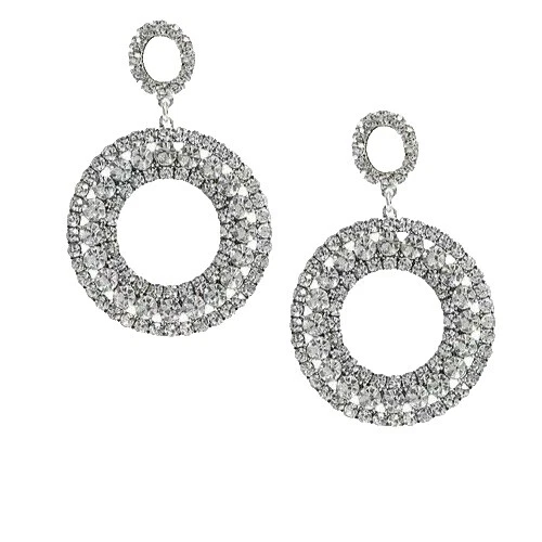 Espiga De Chapado en Plata de acrílico pendientes de moda