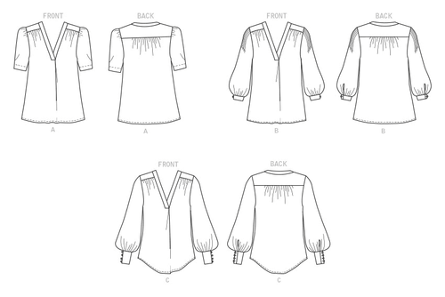Butterick Easy SEWING PATTERN B6855 Misses' Top Sizes XS-XXL Tracked Postage - Picture 6 of 7