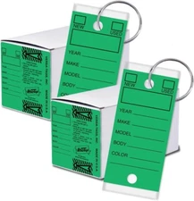 Versa-Tags Car Dealer 500 Key Tags Self Laminating With Metal Rings