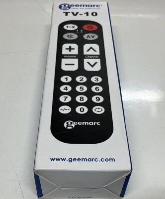 Geemarc TV10 - Einfach zu bedienende Universalfernbedienung mit 19 programmierbaren Tasten