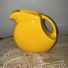 Vintage Retro Homer Laughlin Fiesta Yellow Disc 6 Water Pitcher with Handle USA