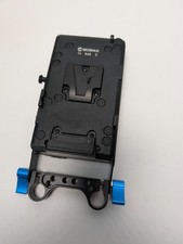 Moman V-Mount Akku-Adapterplatte – V-Lock Batterie Platte – mit Klett-Rückseite