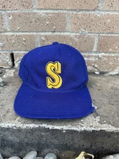 New Era Seattle Mariners Snapback Hat KMG 90s Vintage Rare Baseball Cap USA Made