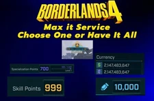 Borderlands 4 Max Level Full SDU Max Money/Eridium Legendary Gear All Platforms