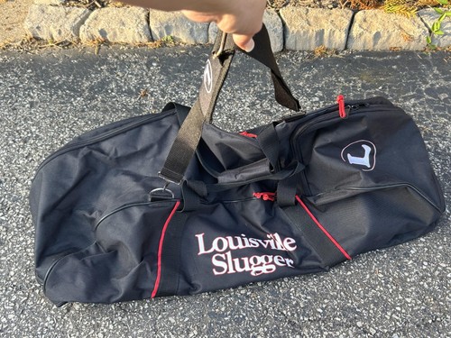 Bolso de Lona Louisville Slugger Béisbol Softbol Negro Grande 36x12 Transporte de Viaje - Imagen 2 de 10
